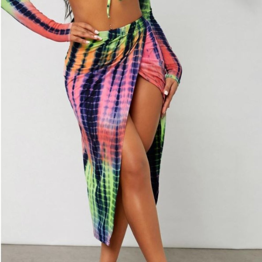 Tie Dye Wrap Skirt